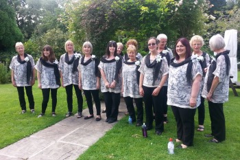 Black Sheep Harmony performing at a wedding in Devon.
